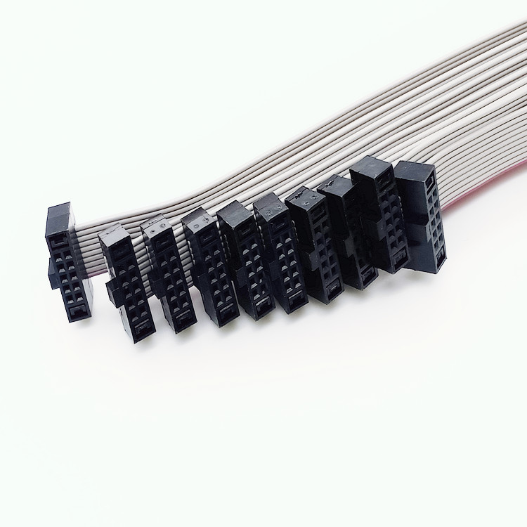 1.27mm idc flat cable assembly 10p 150mm 30awg