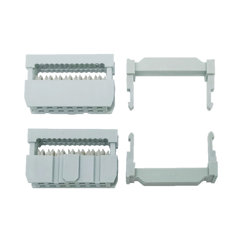 IDC CONNECTOR 2.54MM 14PIN WITH SR Grey