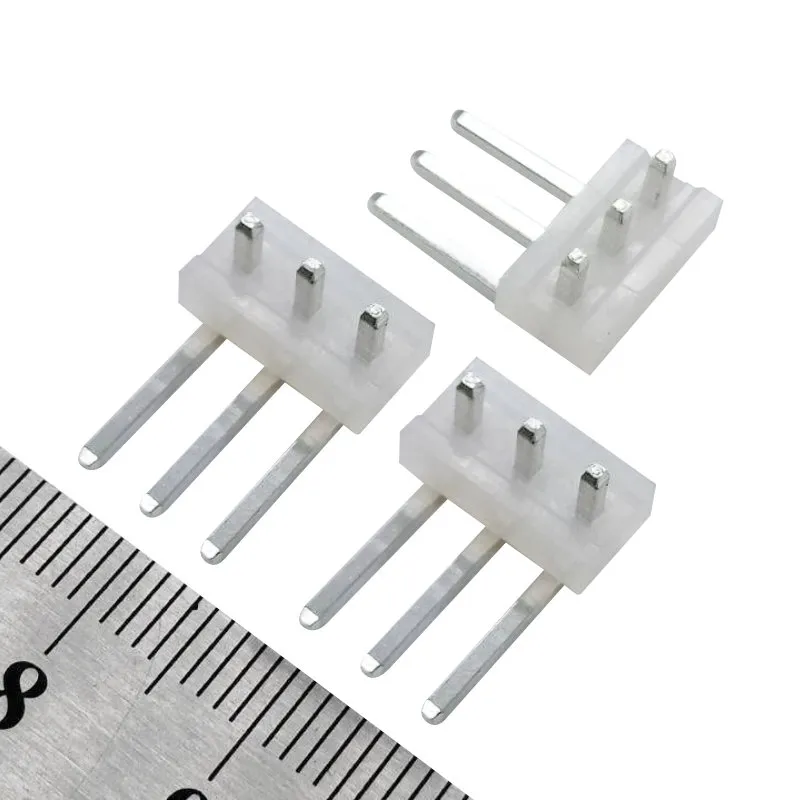 AMP MTA-156 Connector Header Through Hole Right Angle 3 position 0.156