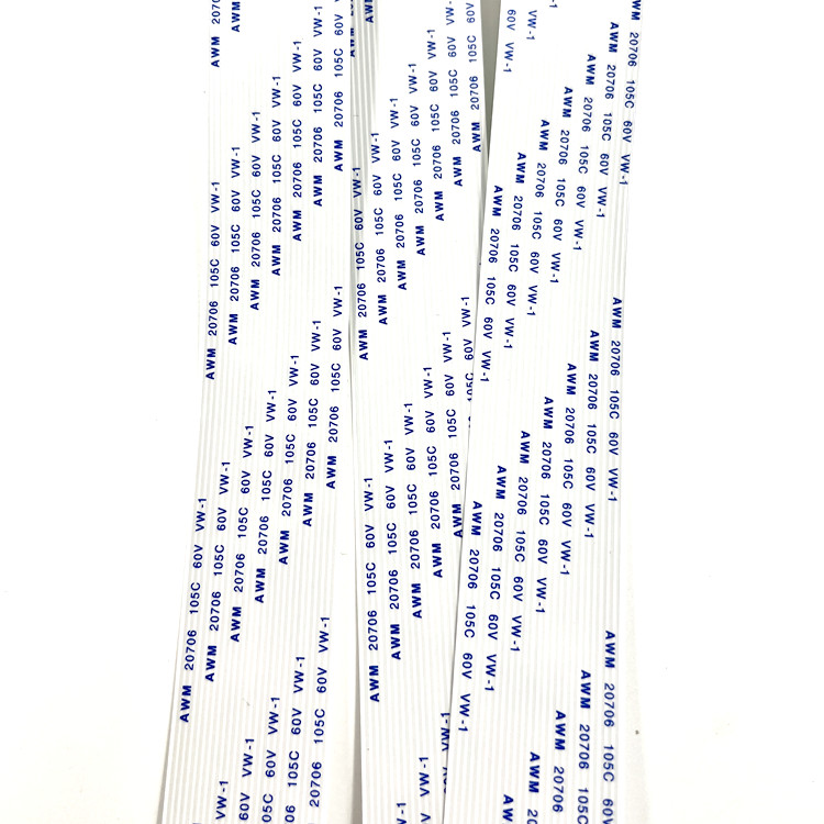 1.0mm pitch FFC cable 700mm long opposite side reinforcement 24 conductors