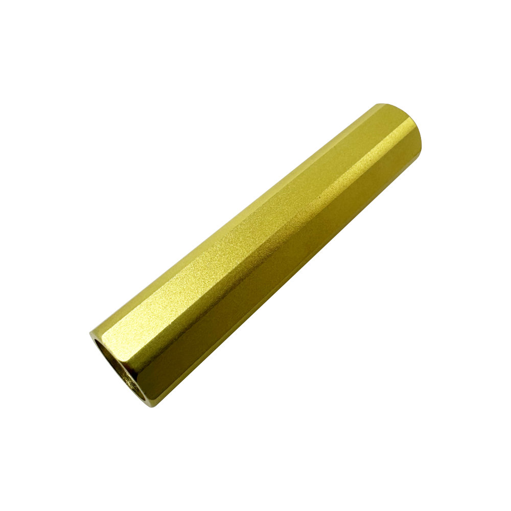 Custom CNC Turned Anodized Aluminum Hexagonal Hollow Sleeve