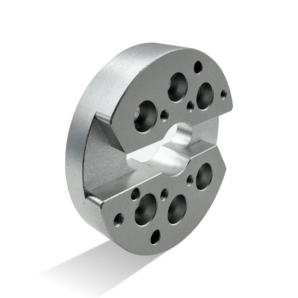 Custom CNC Milled Circular Aluminum Flange Mount Plate