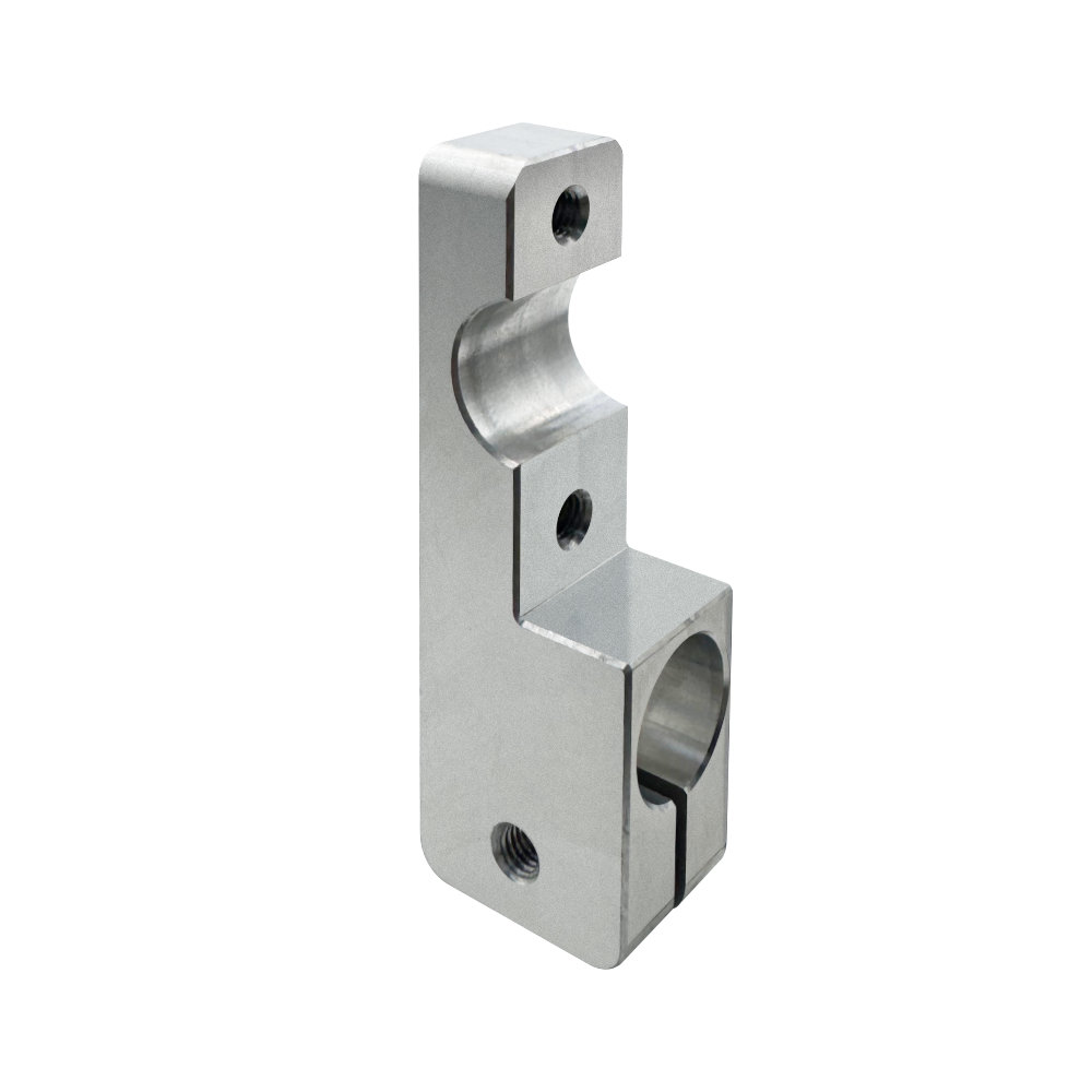 Custom CNC Milled Aluminum Clamping Shaft Support Bracket
