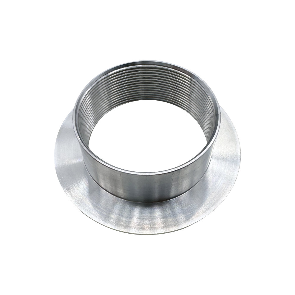 Custom CNC Turned Flanged Internal Thread Sleeve