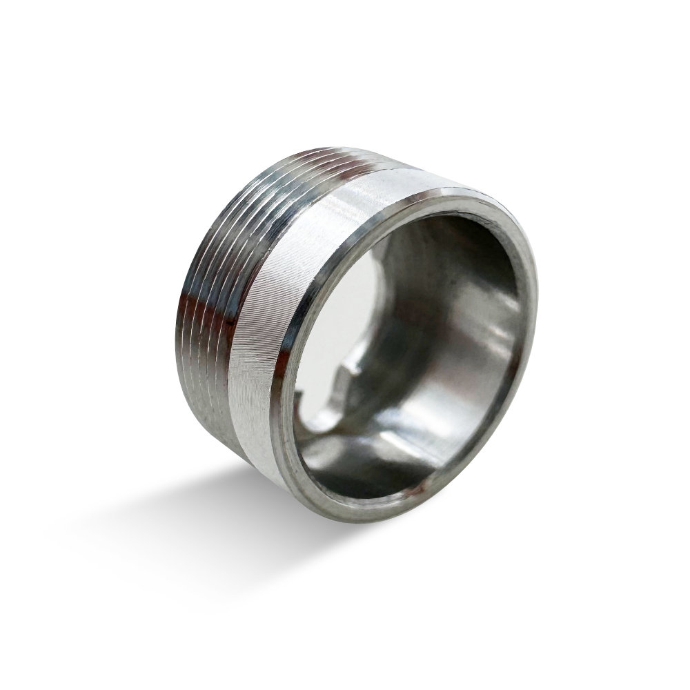 Custom CNC Turned Threaded Metal Ring Adapter