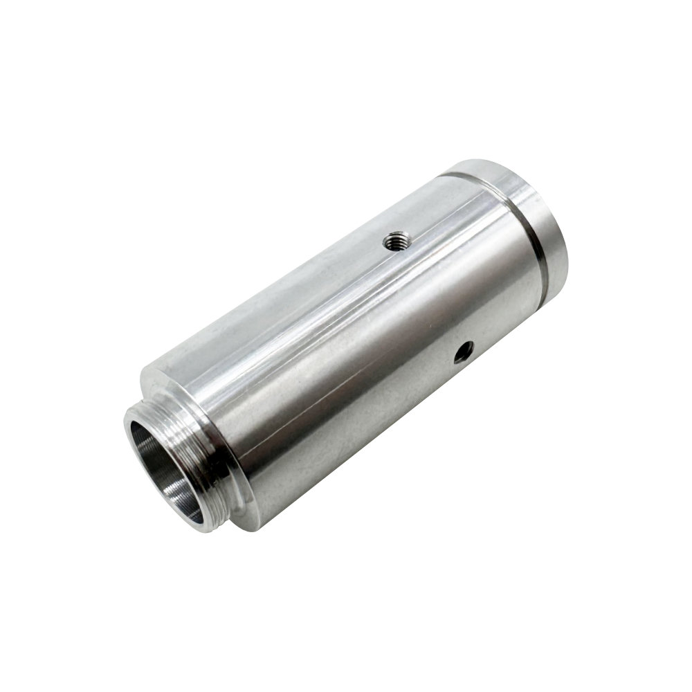 Custom CNC Turned Threaded Aluminum Cylinder Housing