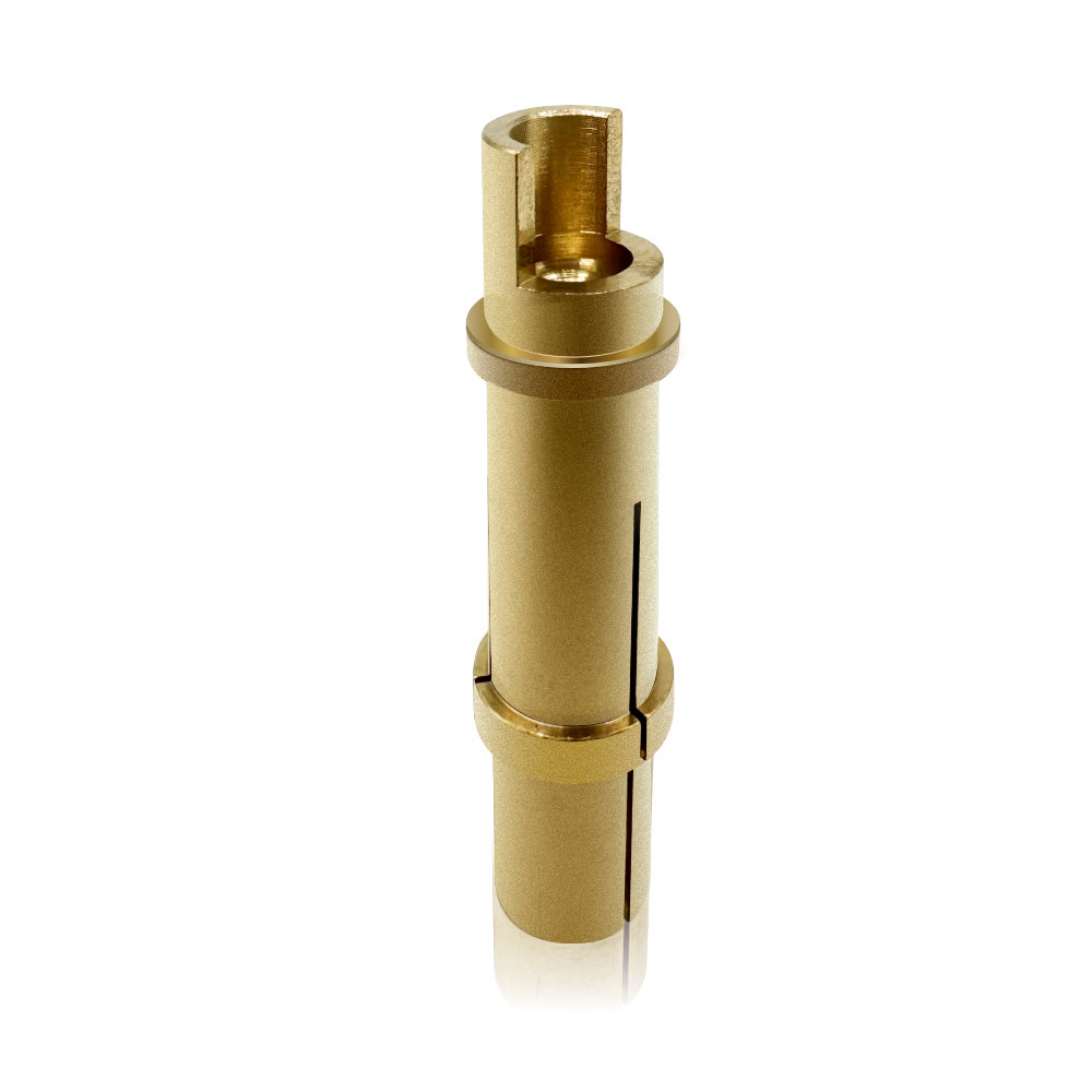 Custom CNC Turned Slotted Brass Collet Chuck Sleeve