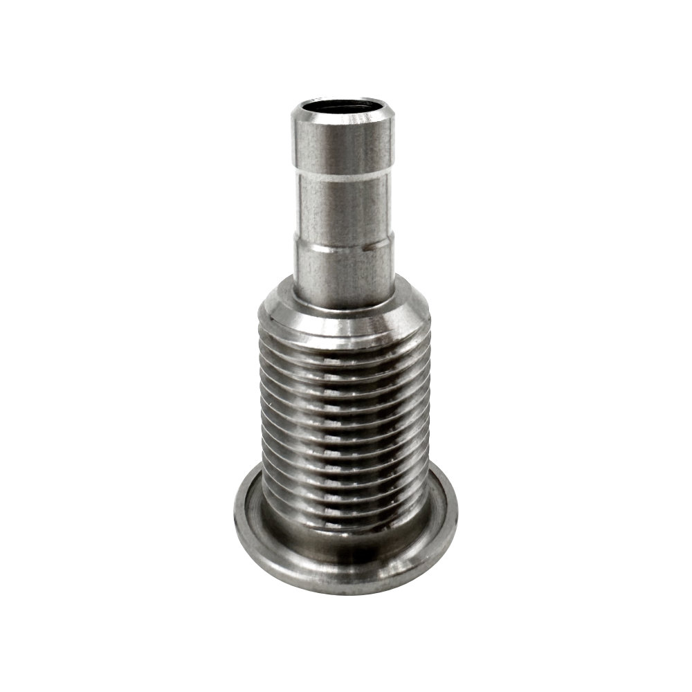 Custom CNC Turned Flanged Threaded Hollow Shaft