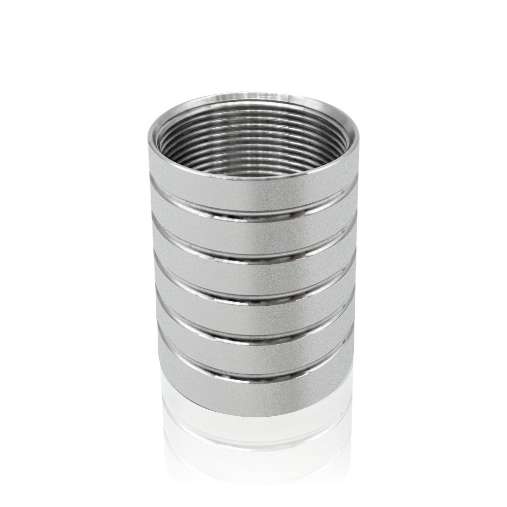 Custom CNC Turned Internal Thread Aluminum Cylindrical Sleeve