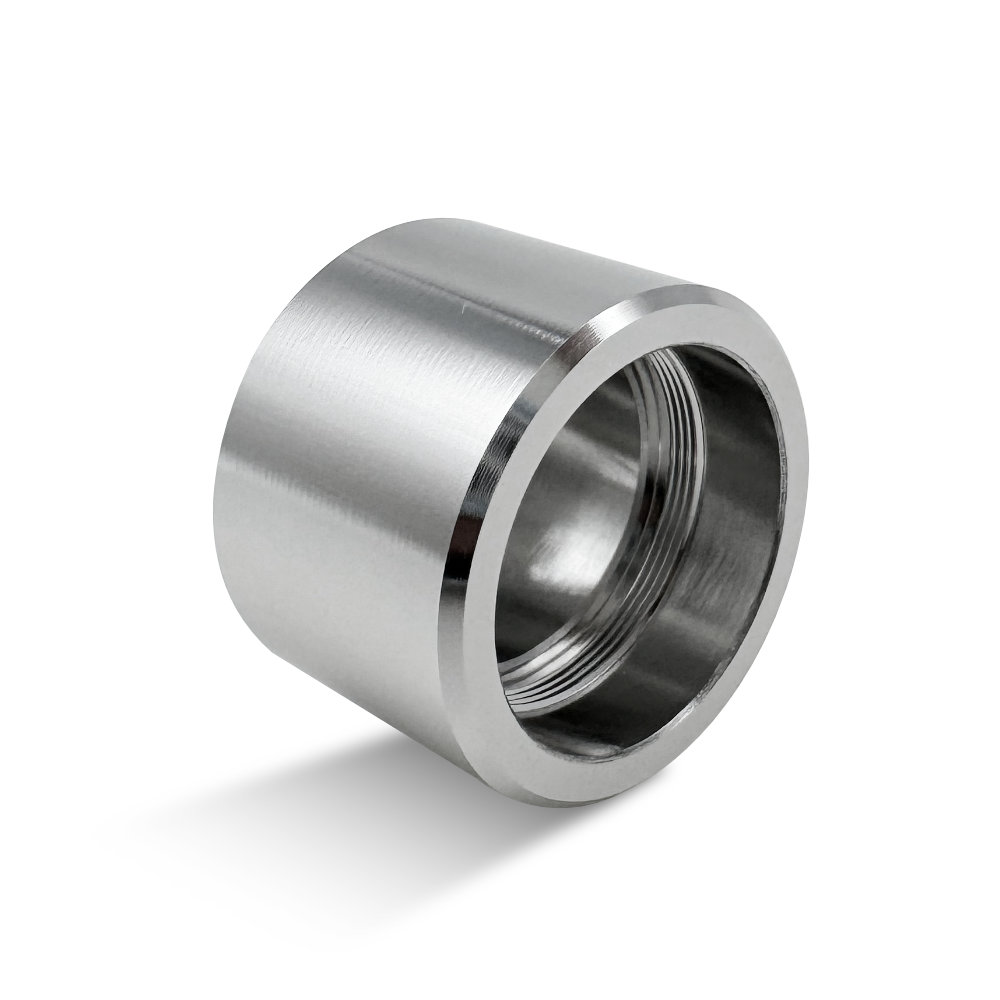 Custom CNC Turned Stainless Steel Internal Thread Cylindrical Sleeve