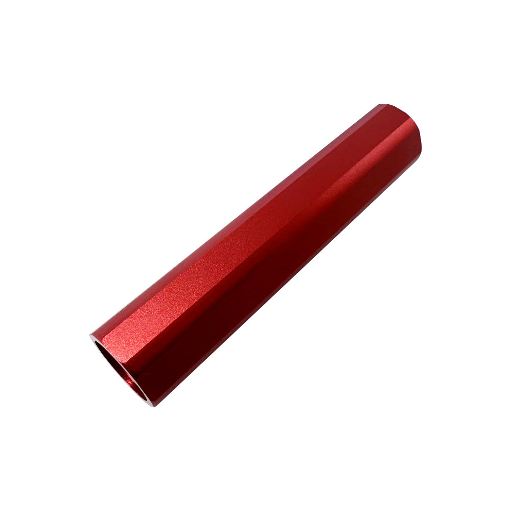 Custom CNC Turned Anodized Hexagonal Hollow Aluminum Tube