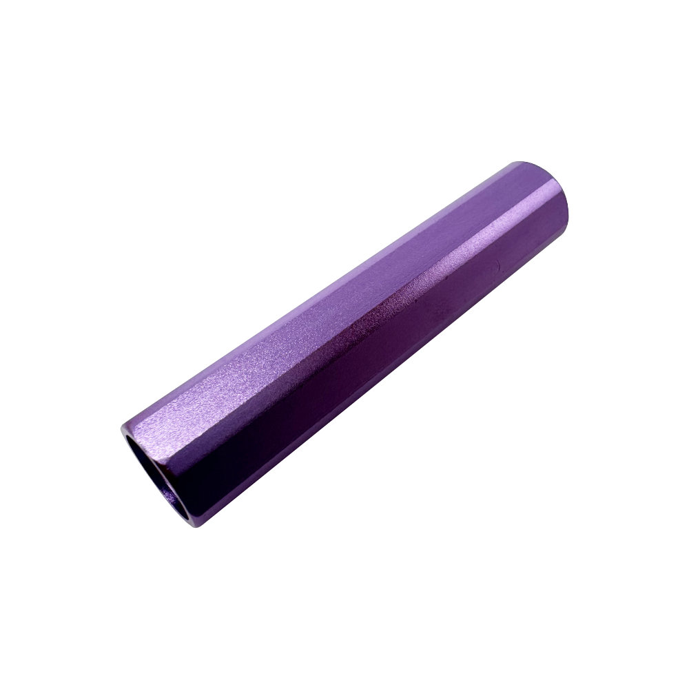 Custom CNC Turned Anodized Hexagonal Hollow Aluminum Tube