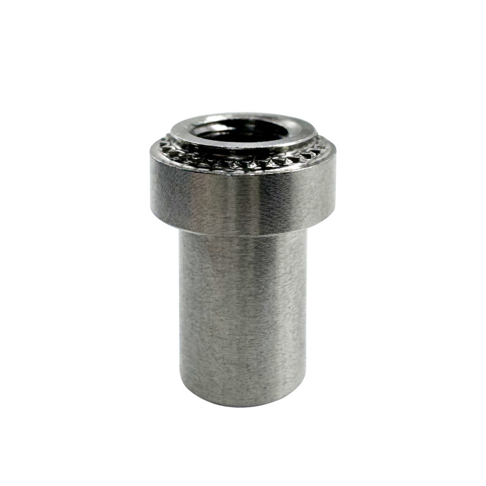 Custom CNC Turned Serrated Flange Threaded Insert Standoff