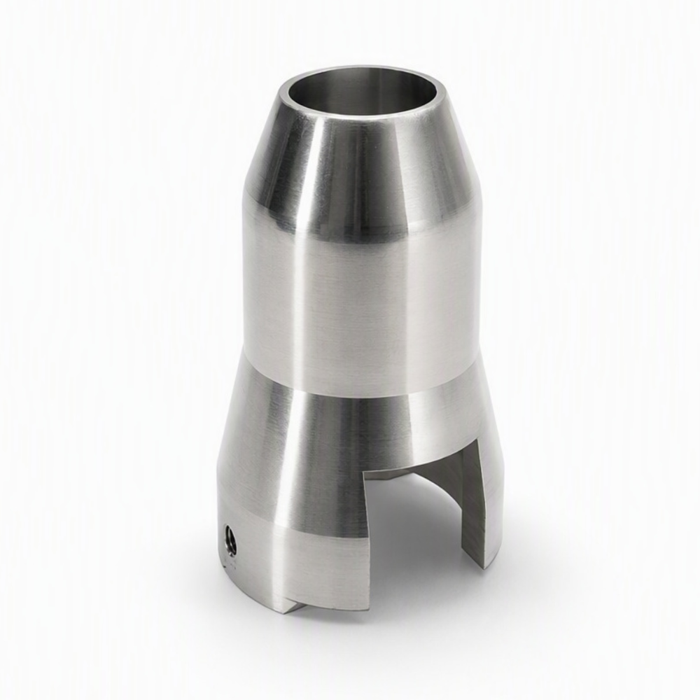 Custom Machined Sleeve with Tapered Profile and Side Cutout