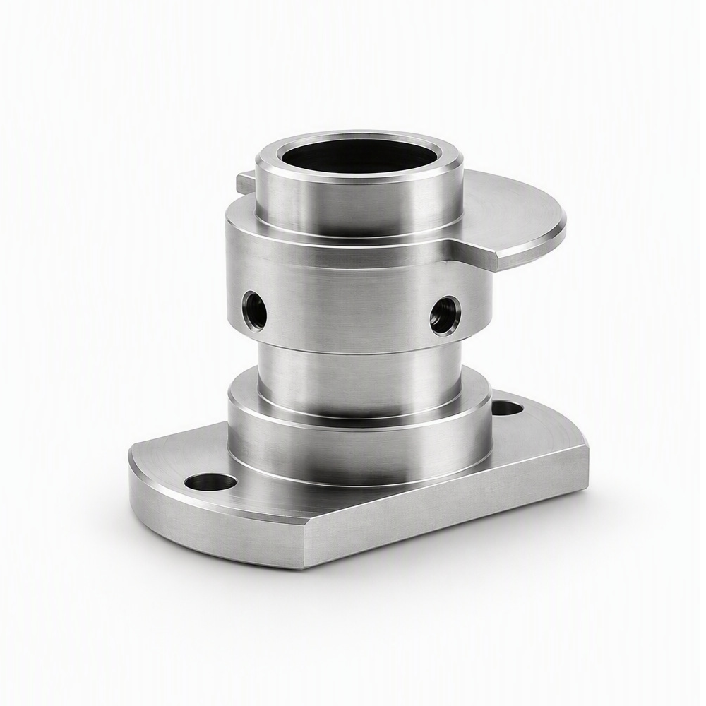 Custom Machined Housing with Flanges and Radial Holes