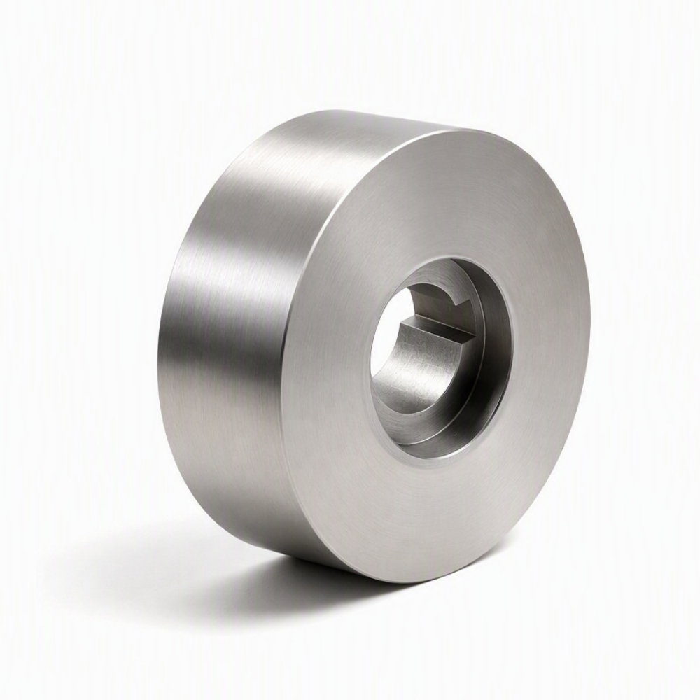 Custom CNC Turned Disc with Stepped Bore and Internal Slot