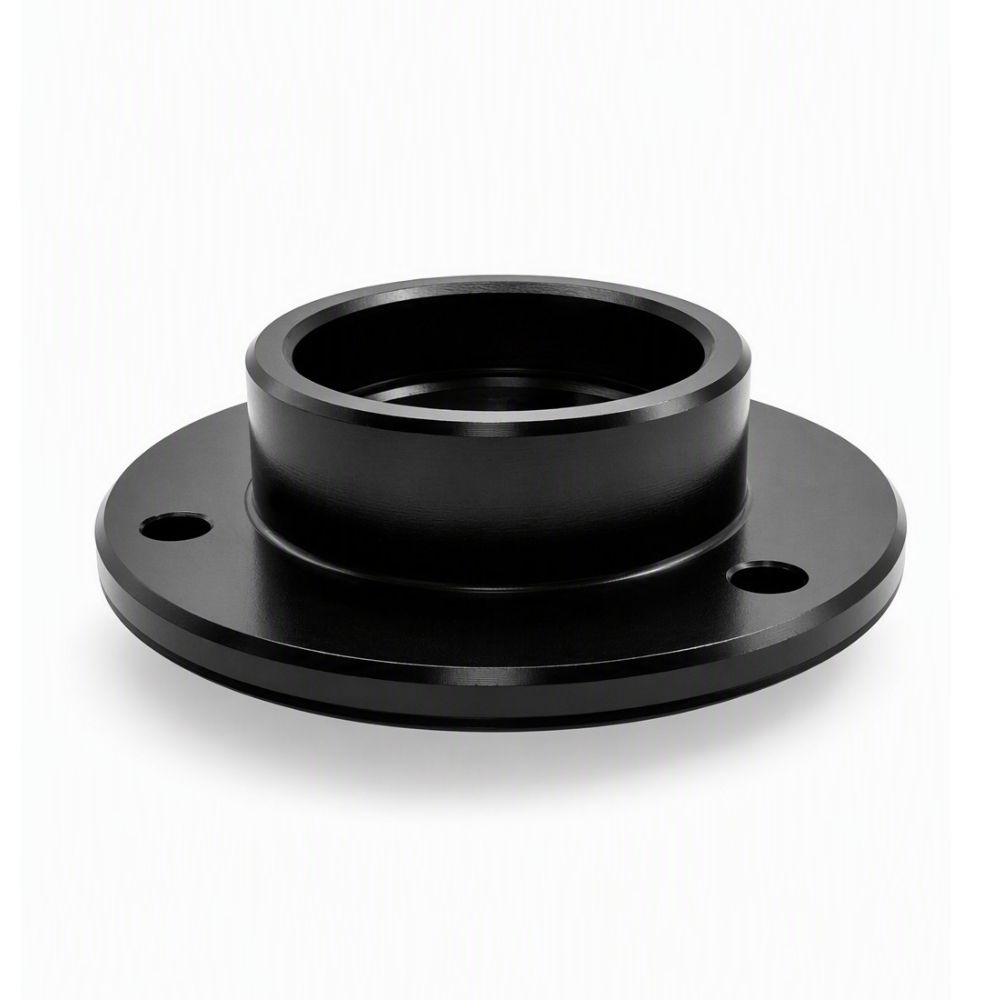 Custom CNC Turned Component with Bore and Circular Flange